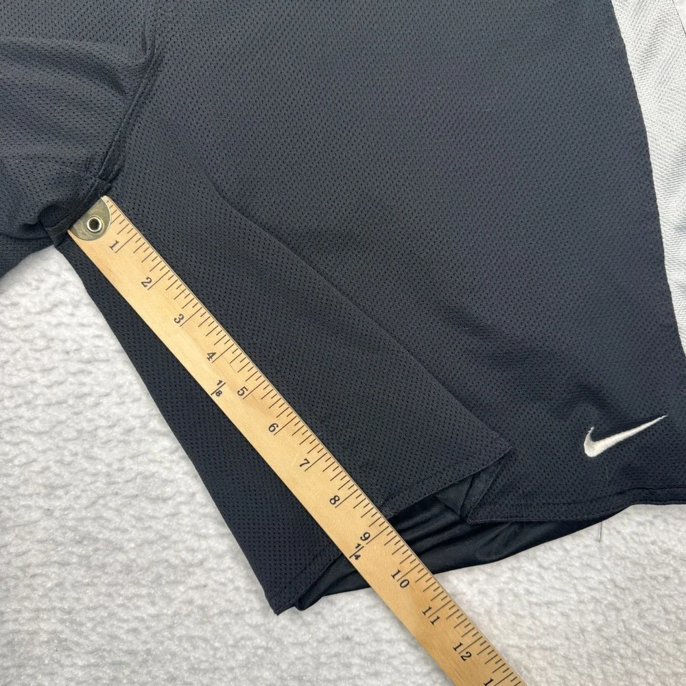Vintage‎ Nike Basketball Shorts Black Mesh Athletic Training 9 Inseam Men's XL